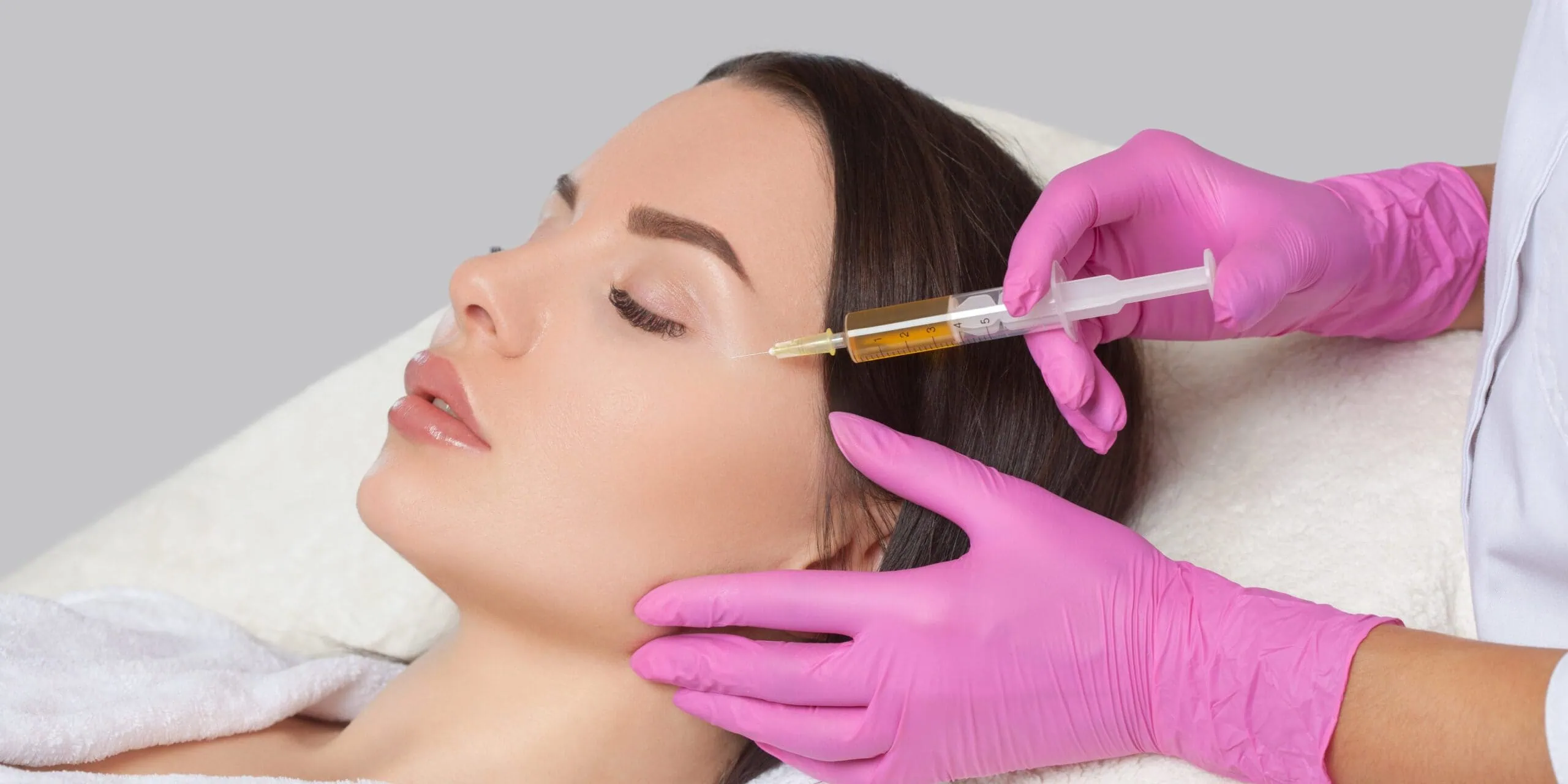 Lady undergoing Vampire Facial at Santee, CA by The Wellness Co.