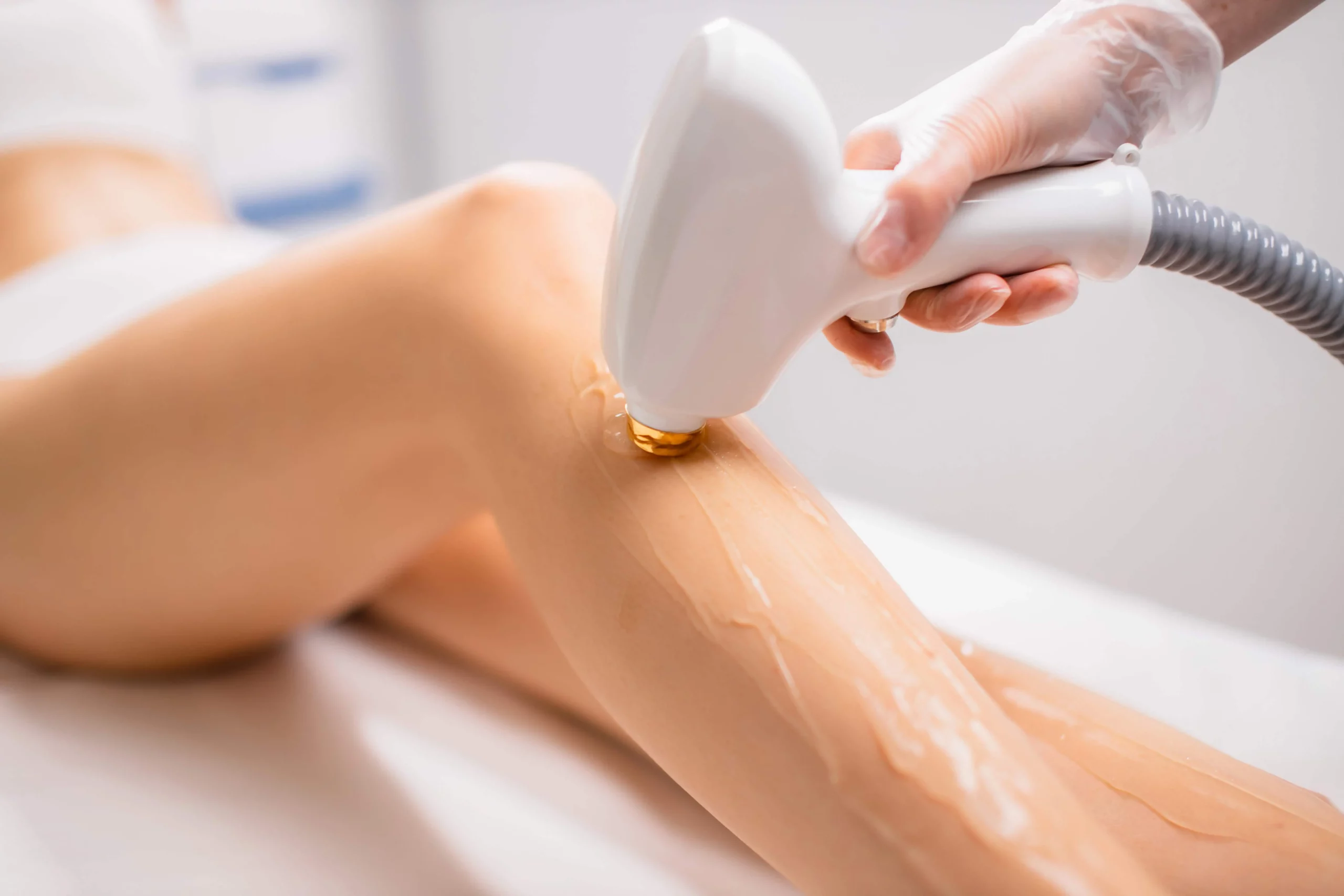 Aesthetician giving hair removal treatment in Santee, CA