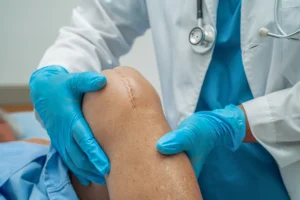 Patient Receiving SoftWave Acoustic Stem Cell Therapy in Santee, CA at The Wellness Co.